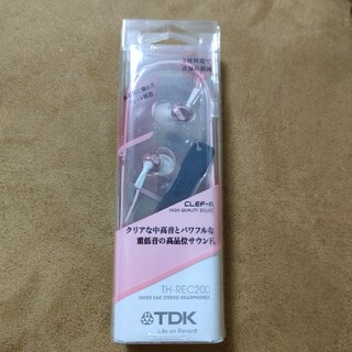 ティーディーケイ(TDK)のTDK 未開封　新品　イヤホン　ライトピンク(その他)