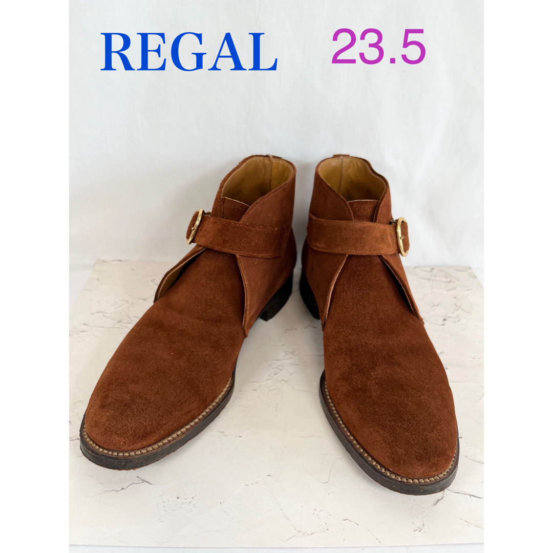 REGAL(リーガル)のREGAL リーガル　ショートブーツ　ブーティー　スエード　23.5 ブラウン レディースの靴/シューズ(ブーツ)の商品写真