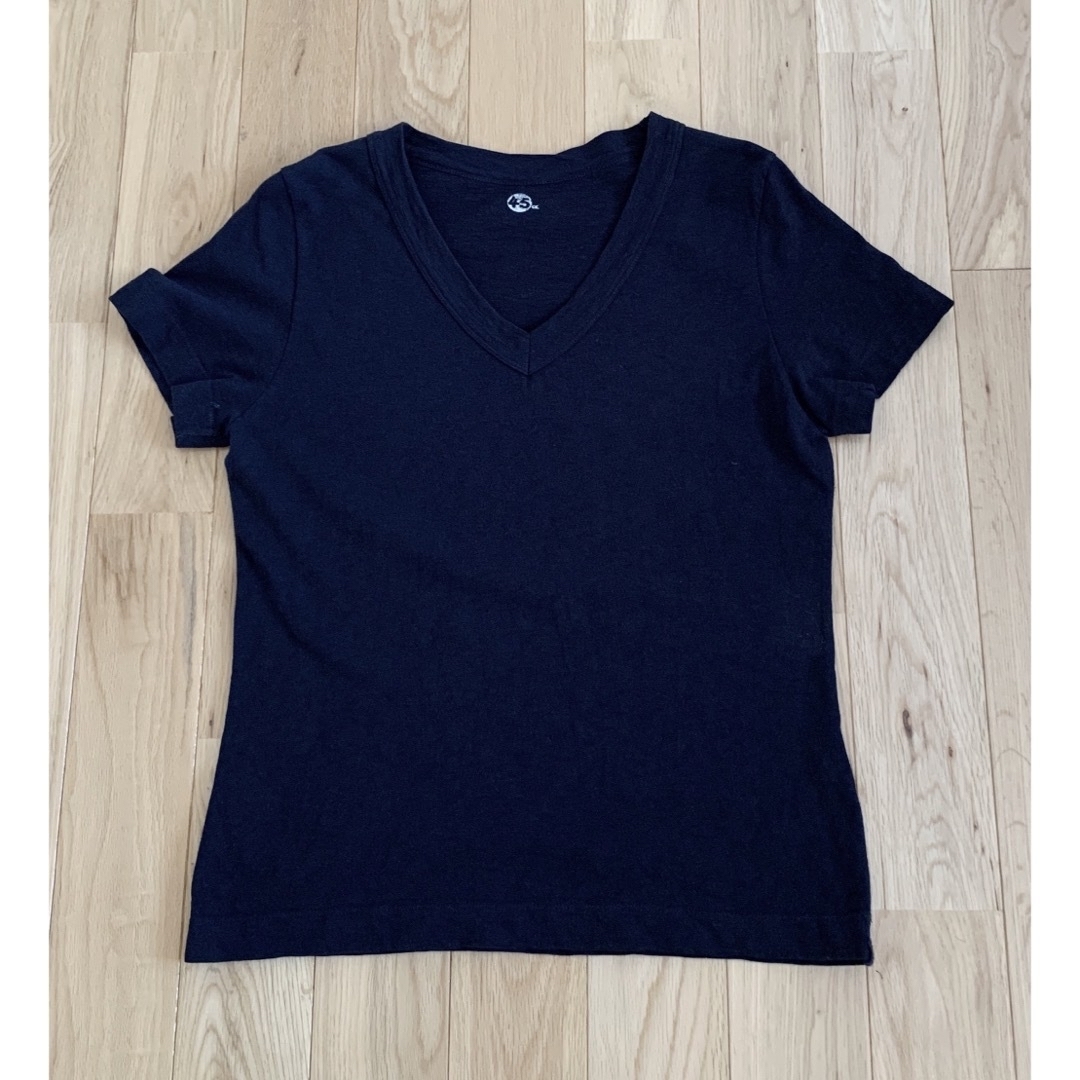 45rpm Tシャツ　カットソー　トップス　濃紺　サイズ2 美品