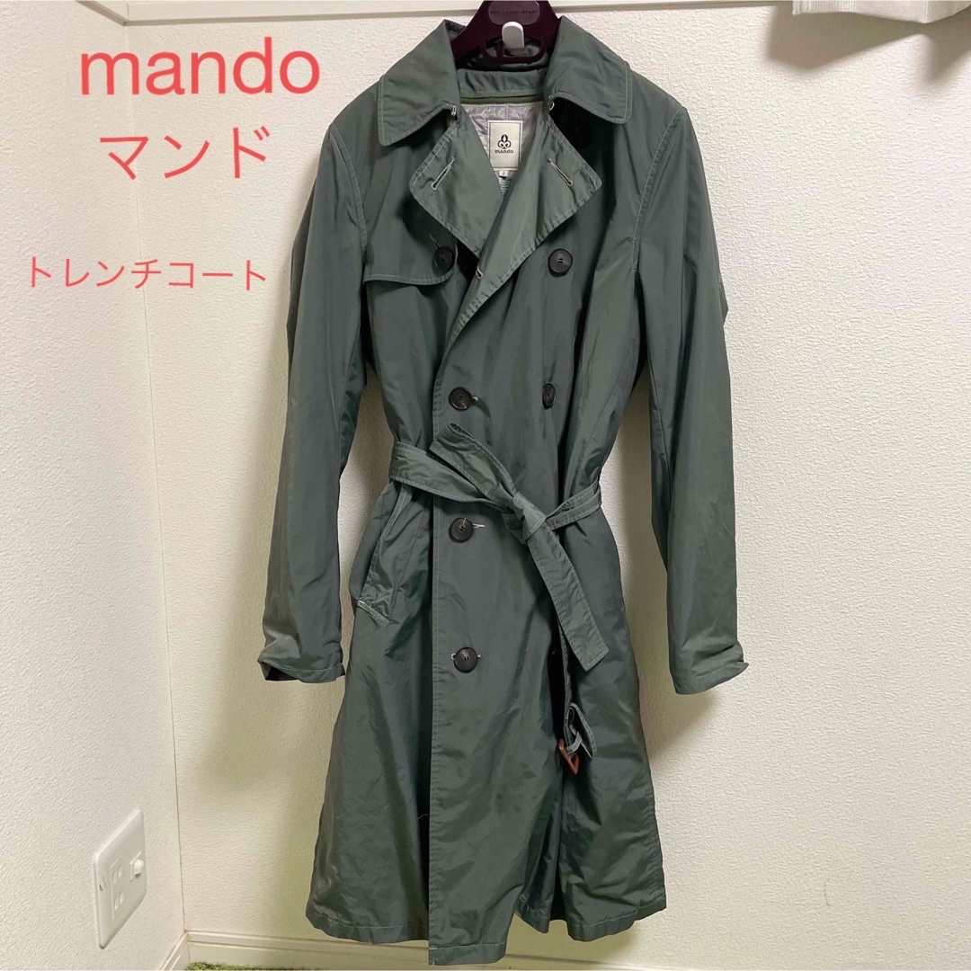 MANDO(マンドゥ)のmando トレンチコート　ベルト付　ダブルチェスターコート　ライナー付き メンズのジャケット/アウター(トレンチコート)の商品写真
