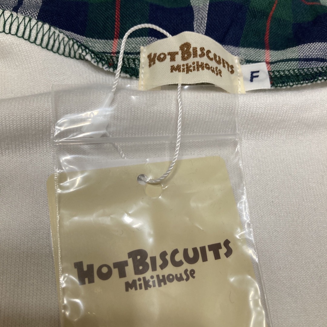 HOT BISCUITS(ホットビスケッツ)のミキハウスのポンチョ　フリー（70〜90）サイズ　ホットビスケッツ　日本製 キッズ/ベビー/マタニティのベビー服(~85cm)(その他)の商品写真