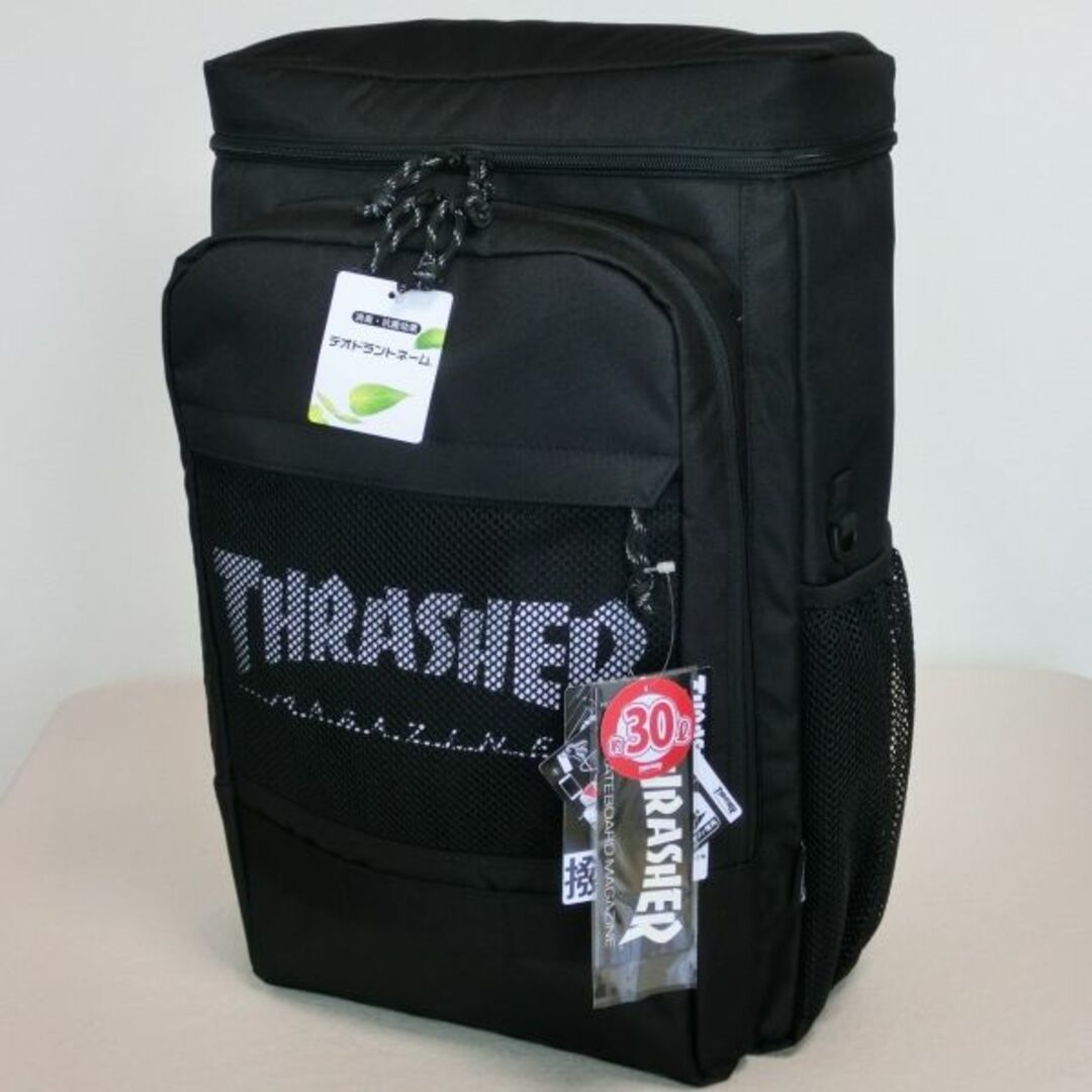 THRASHER(スラッシャー)のスラッシャー 撥水Dパック　消臭　抗菌　THR-238　BK/WT　p8233 メンズのバッグ(バッグパック/リュック)の商品写真