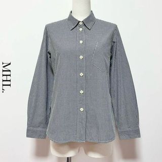 エムエイチエル(MHL.)のMHL. エムエイチエル ベーシックギンガムチェック 長袖シャツ ネイビー(シャツ/ブラウス(長袖/七分))