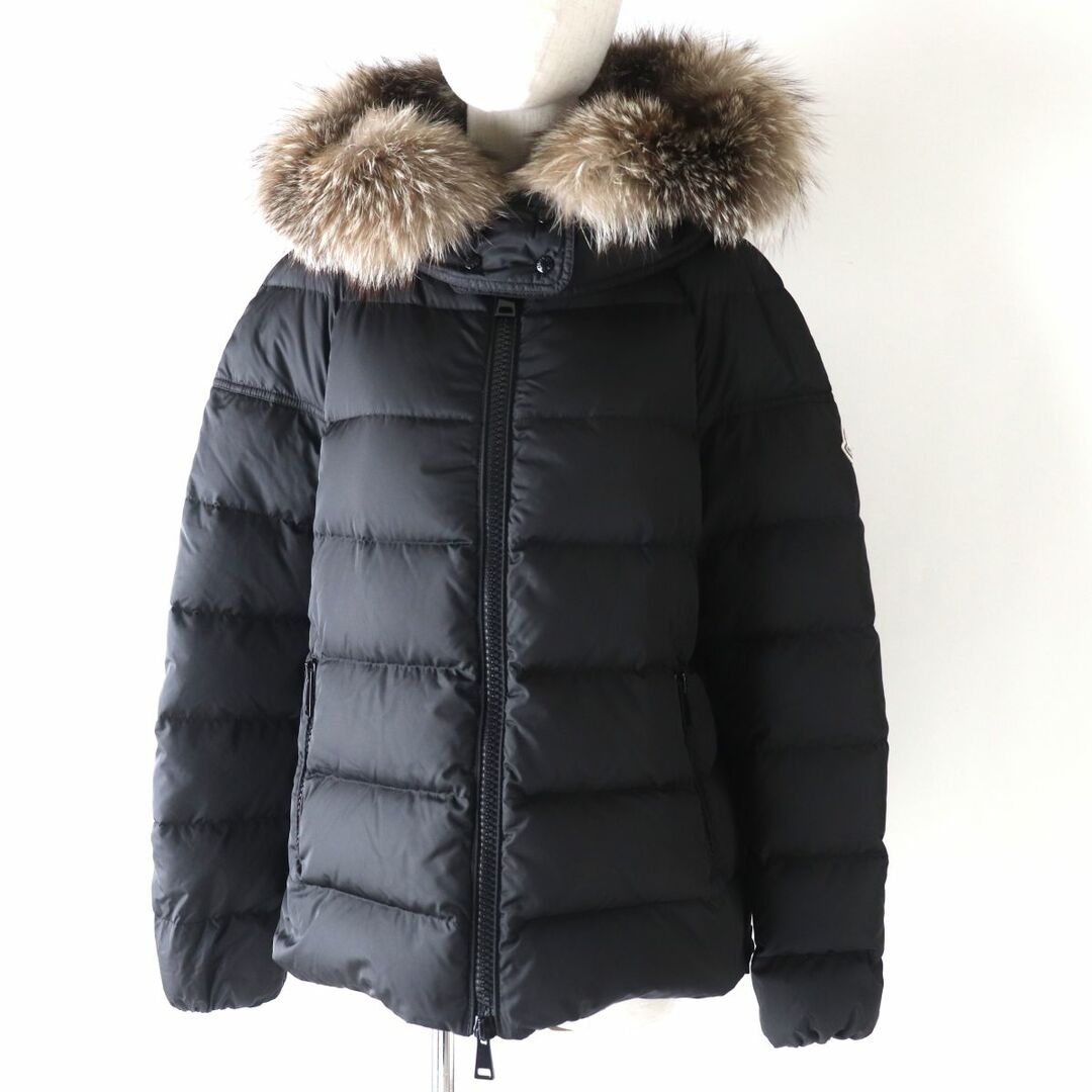 美品◎正規品 17-18AW MONCLER モンクレール CHITALPA チタルパ レディース ワッペン ファー・フード ダウンジャケット 黒 1