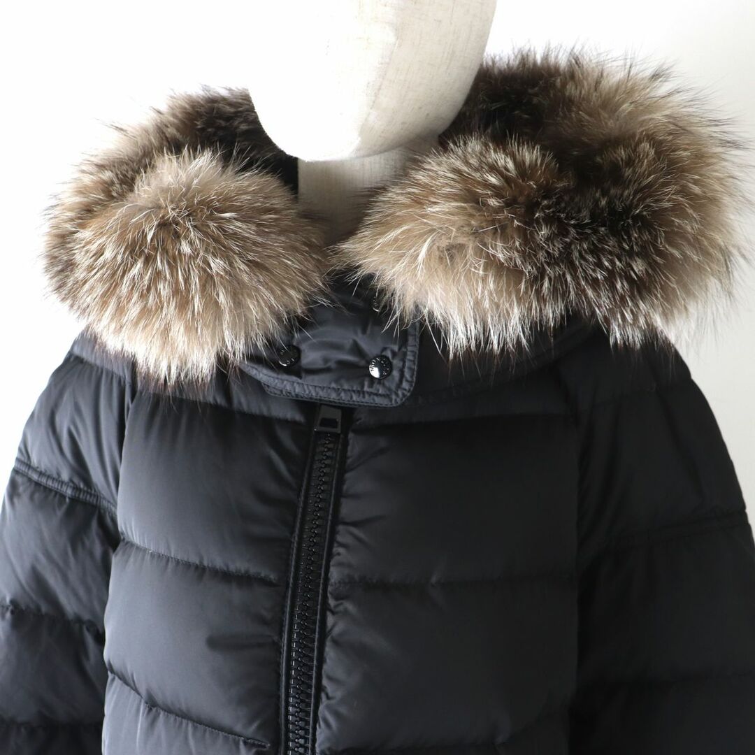 美品　モンクレール　chitalpa ブラック　3 ファー　moncler