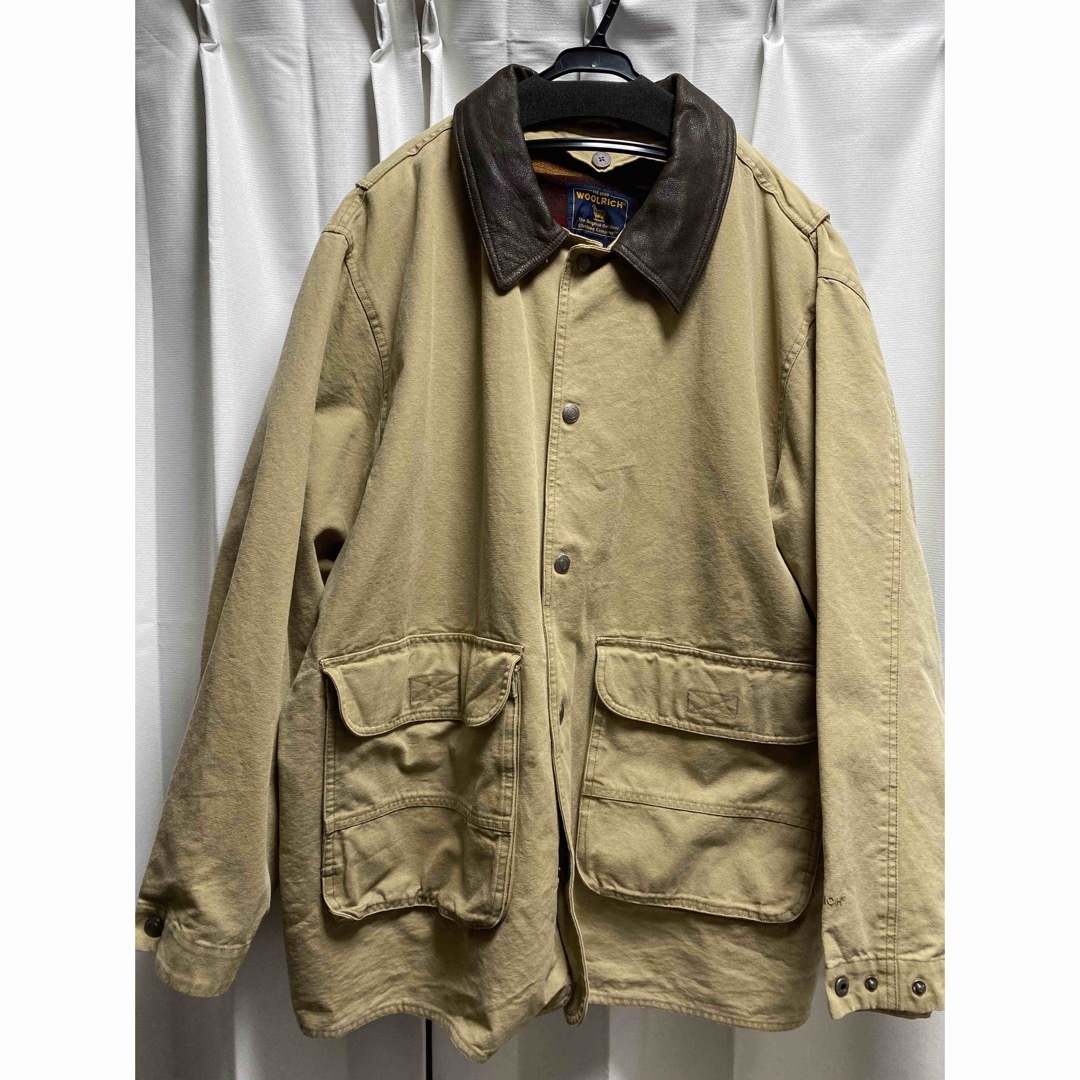 WOOLRICH カバーオール ダックジャケット 襟レザー