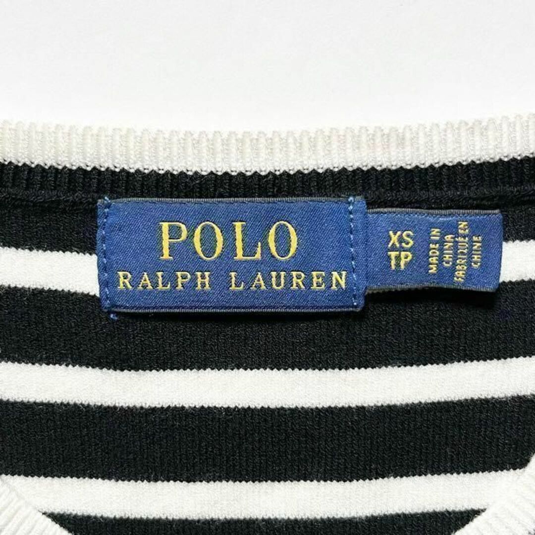 POLO RALPH LAUREN(ポロラルフローレン)のPOLO RALPH LAUREN ブリオンパッチスリムフィットニット ボーダー レディースのトップス(ニット/セーター)の商品写真