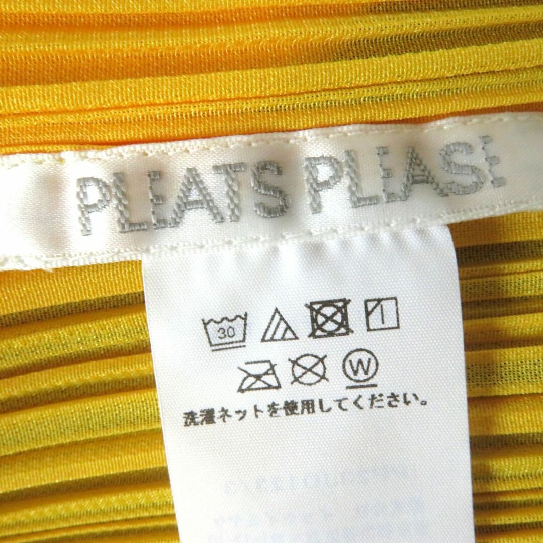 極美品◎正規品 日本製 22SS PLEATS PLEASE プリーツプリーズ PP23JO12 MONTHLY COLORS プリーズ カーディガン レディース イエロー 3