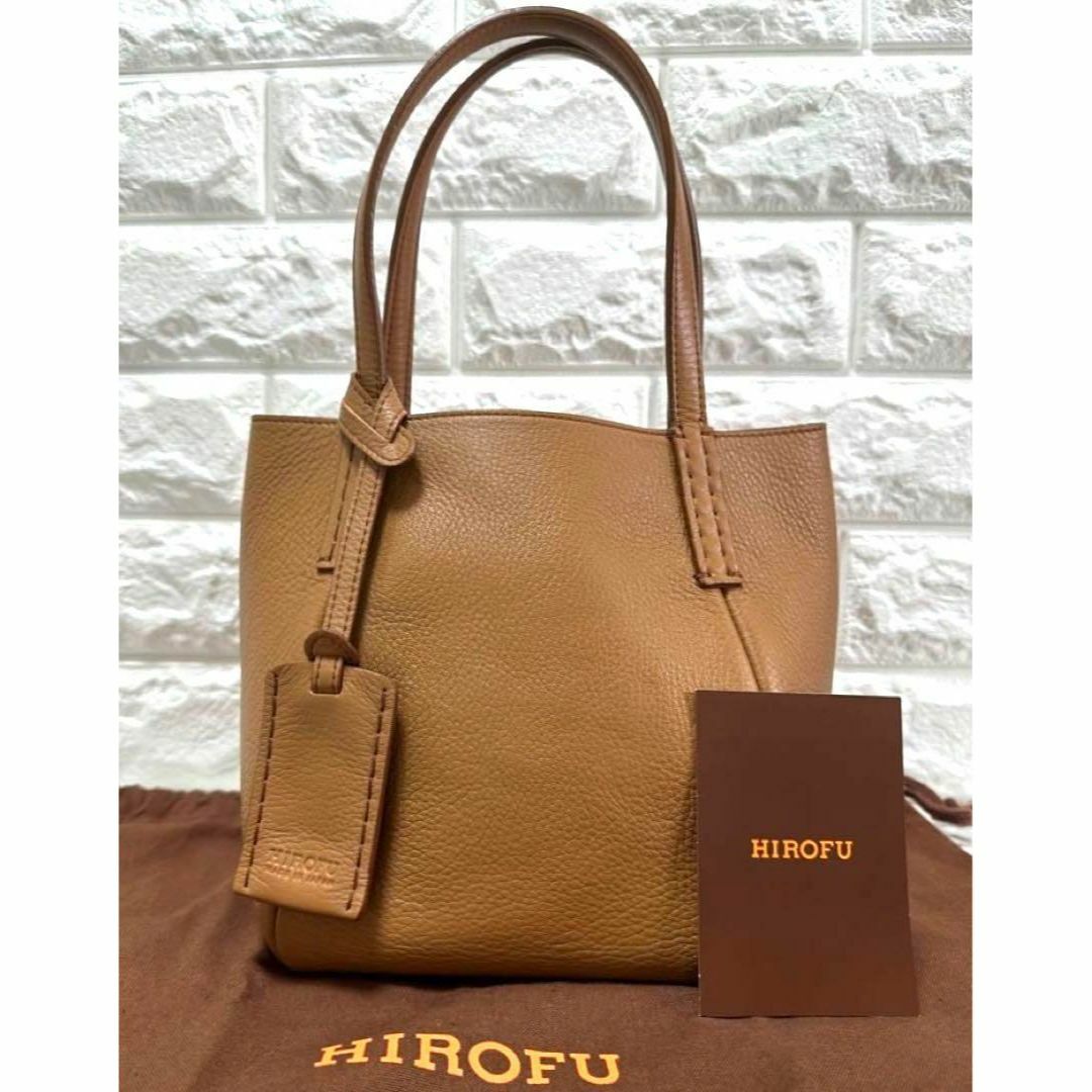 極美品 ヒロフ ロシェ S チャーム ステッチ オールレザー シボ革 ブラウン | フリマアプリ ラクマ