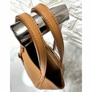 極美品 ヒロフ ロシェ S チャーム ステッチ オールレザー シボ革