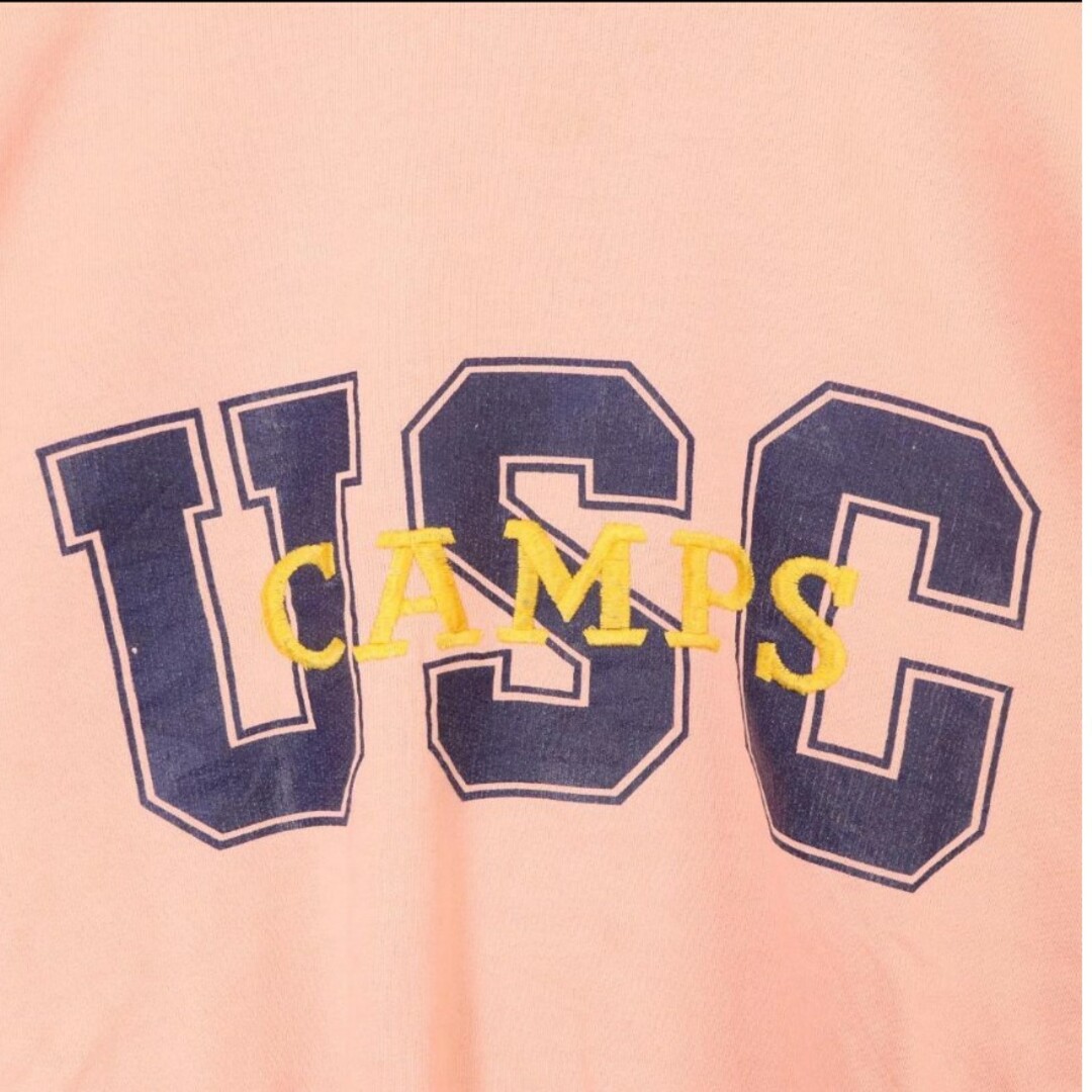CAMPS BOYS   トレーナー　スエット　  マルチカラー　古着　ピンク メンズのトップス(スウェット)の商品写真