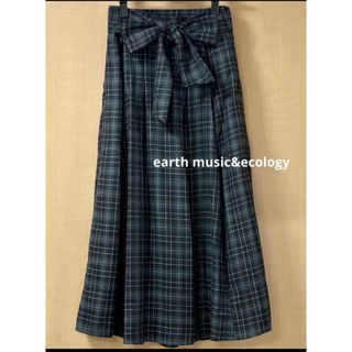 アースミュージックアンドエコロジー(earth music & ecology)のearth music&ecologyチェックロングスカート(ロングスカート)