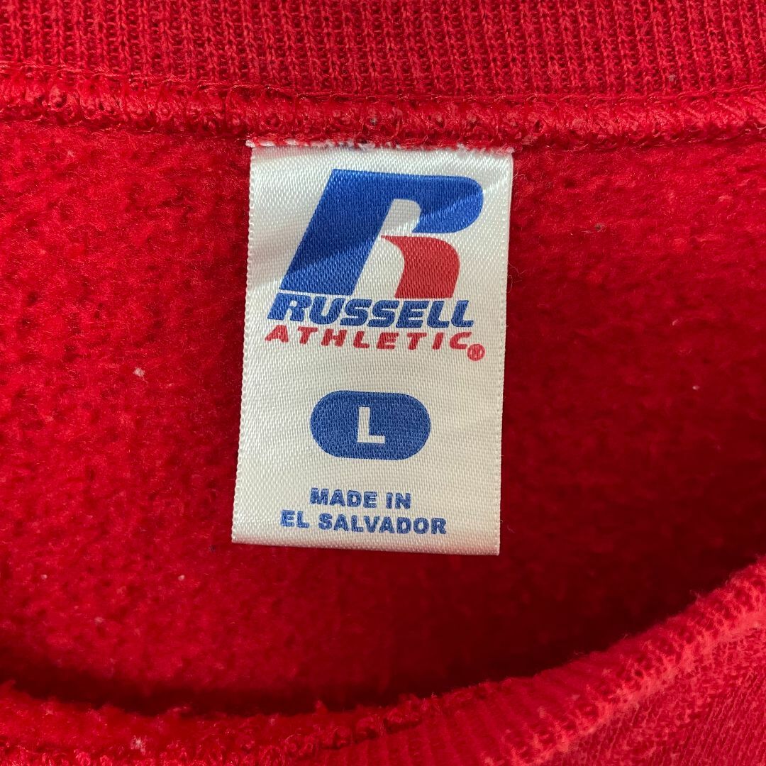 Russell Athletic(ラッセルアスレティック)の90s 古着 RUSSSEL ATHLETIC 長袖スウェット 縫い付け 刺繍 メンズのトップス(スウェット)の商品写真