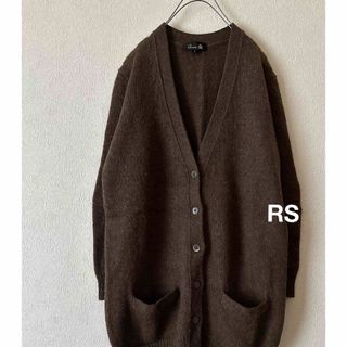 Drawer brown wool アルバカ セミロングニットカーディガン