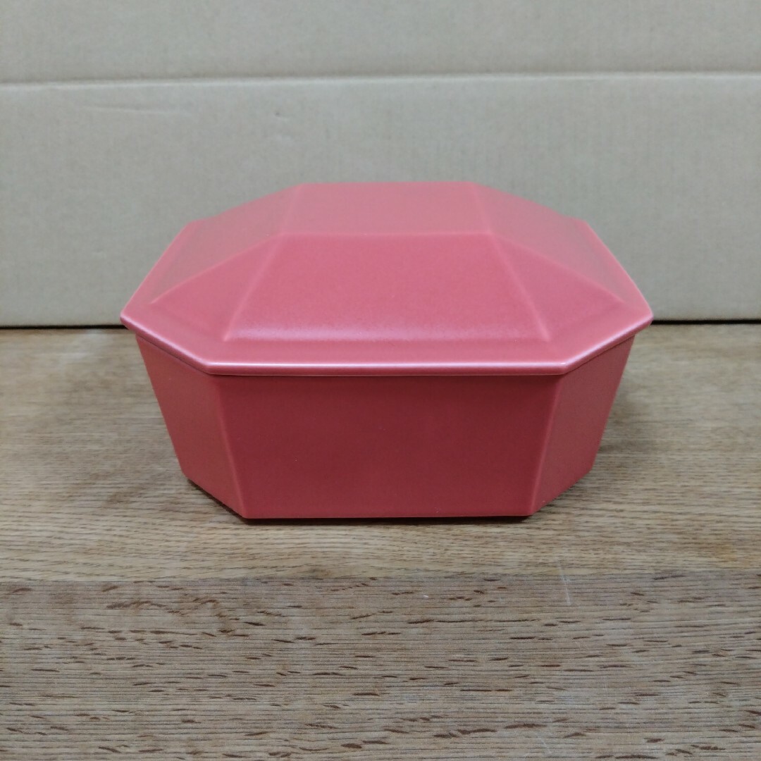 隅切重箱 1段 朱