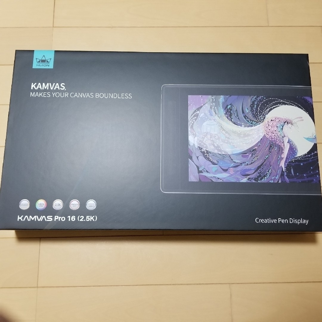 Huion Kamvas Pro 16 (2.5k) 金属芯・画面保護フィルム付