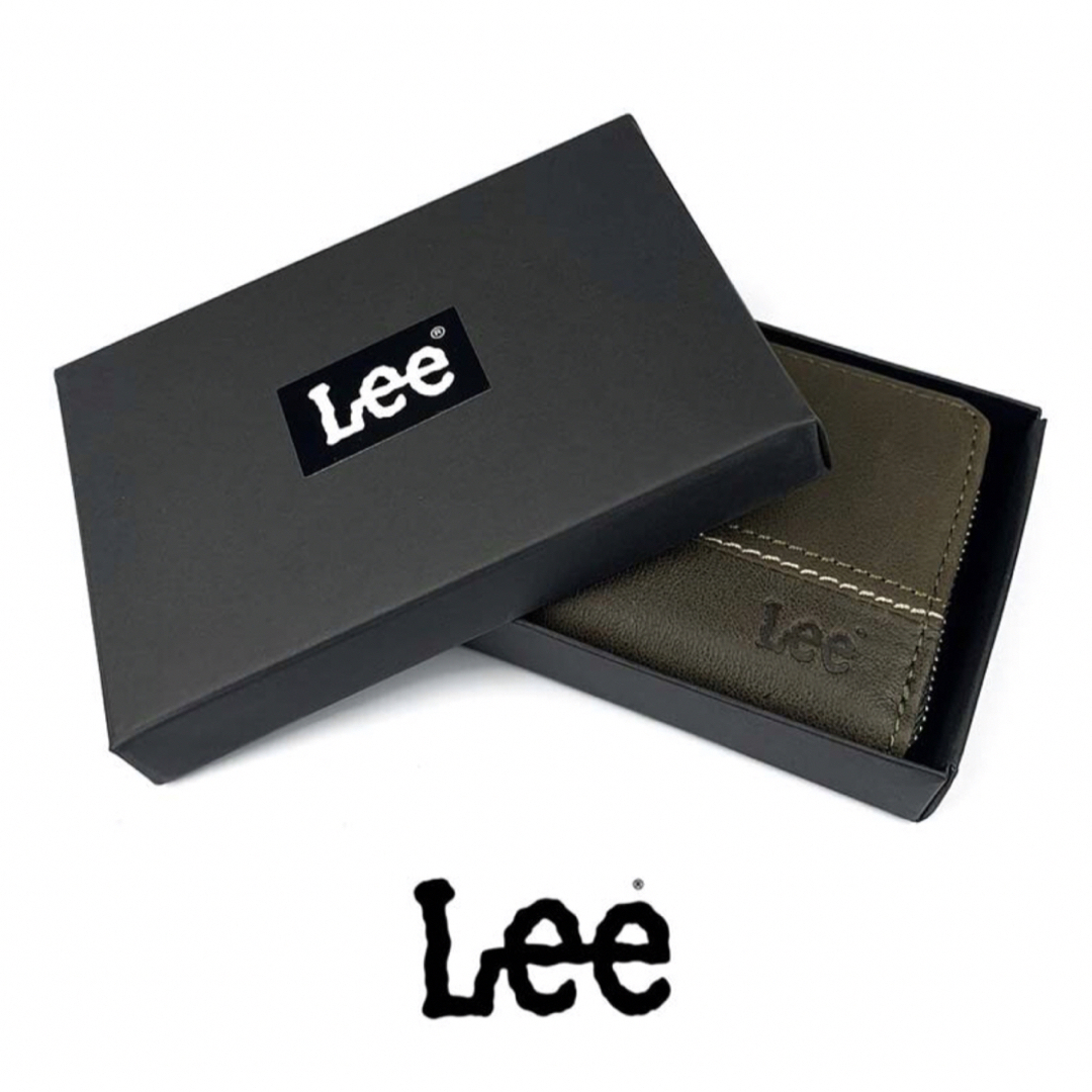 Lee(リー)のLee ステッチ デザイン ラウンドコインケース 小銭入れ 本革 リアルレザー メンズのファッション小物(コインケース/小銭入れ)の商品写真