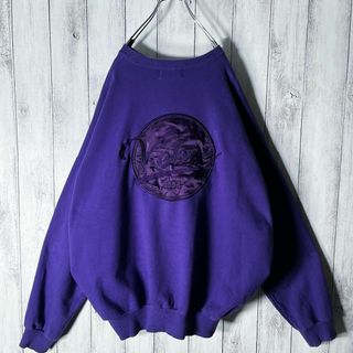 即完売 L】ケボズ keboz 両面刺繍 ラウンドロゴ スウェット 紫の通販
