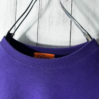 即完売 L】ケボズ keboz 両面刺繍 ラウンドロゴ スウェット 紫の通販