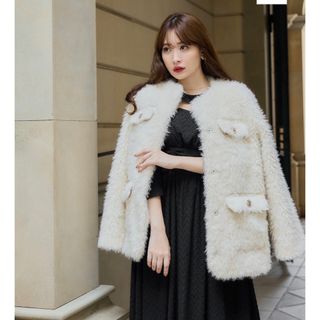 Her lip to Royal Faux Fur Coat M\n\nM