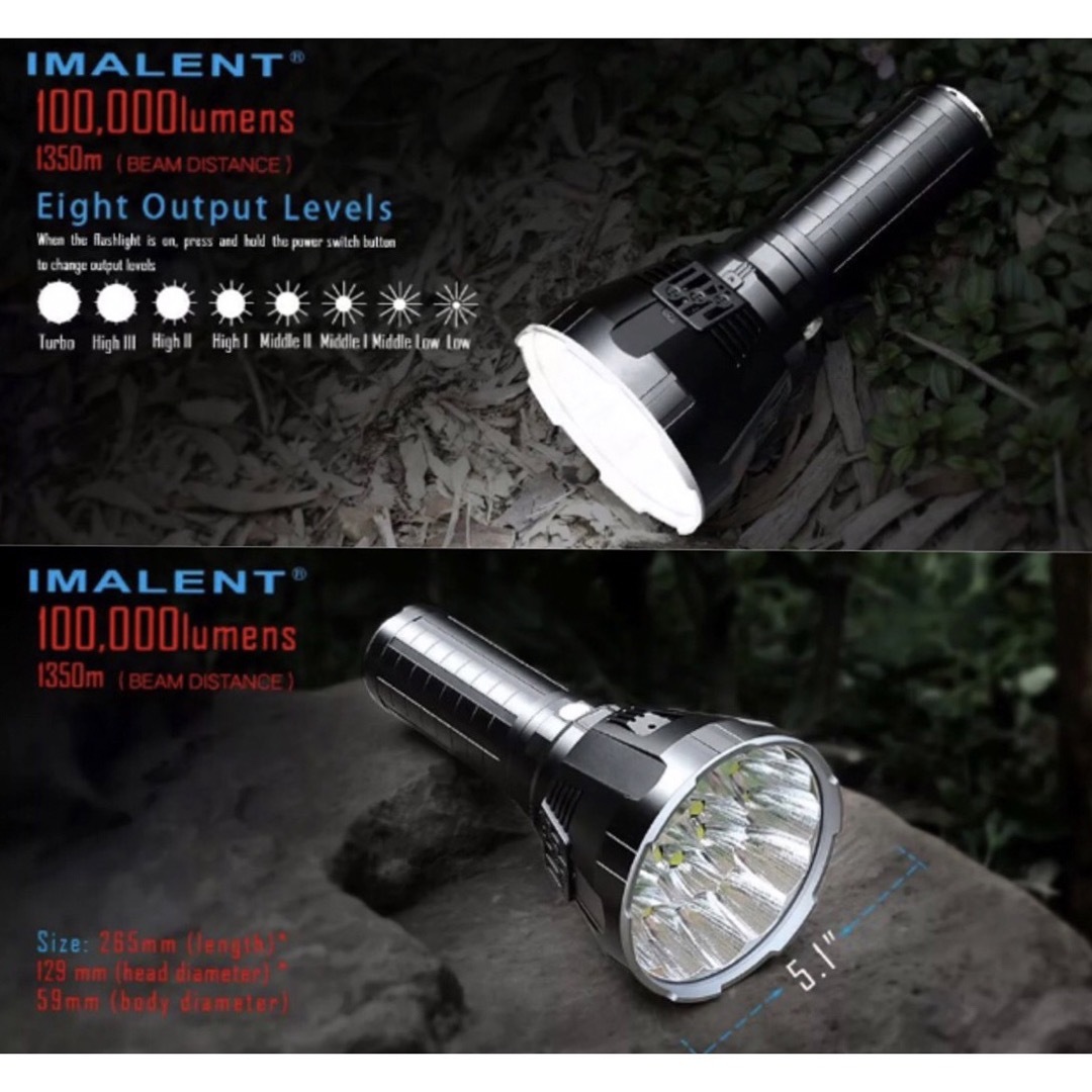 IMALENT MS18 LED 世界一明るい 懐中電灯 ハンドライトのサムネイル