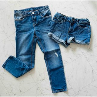 ザラキッズ(ZARA KIDS)のZARA denim kids 120〜130cm 2点 ザラ デニム キッズ(パンツ/スパッツ)