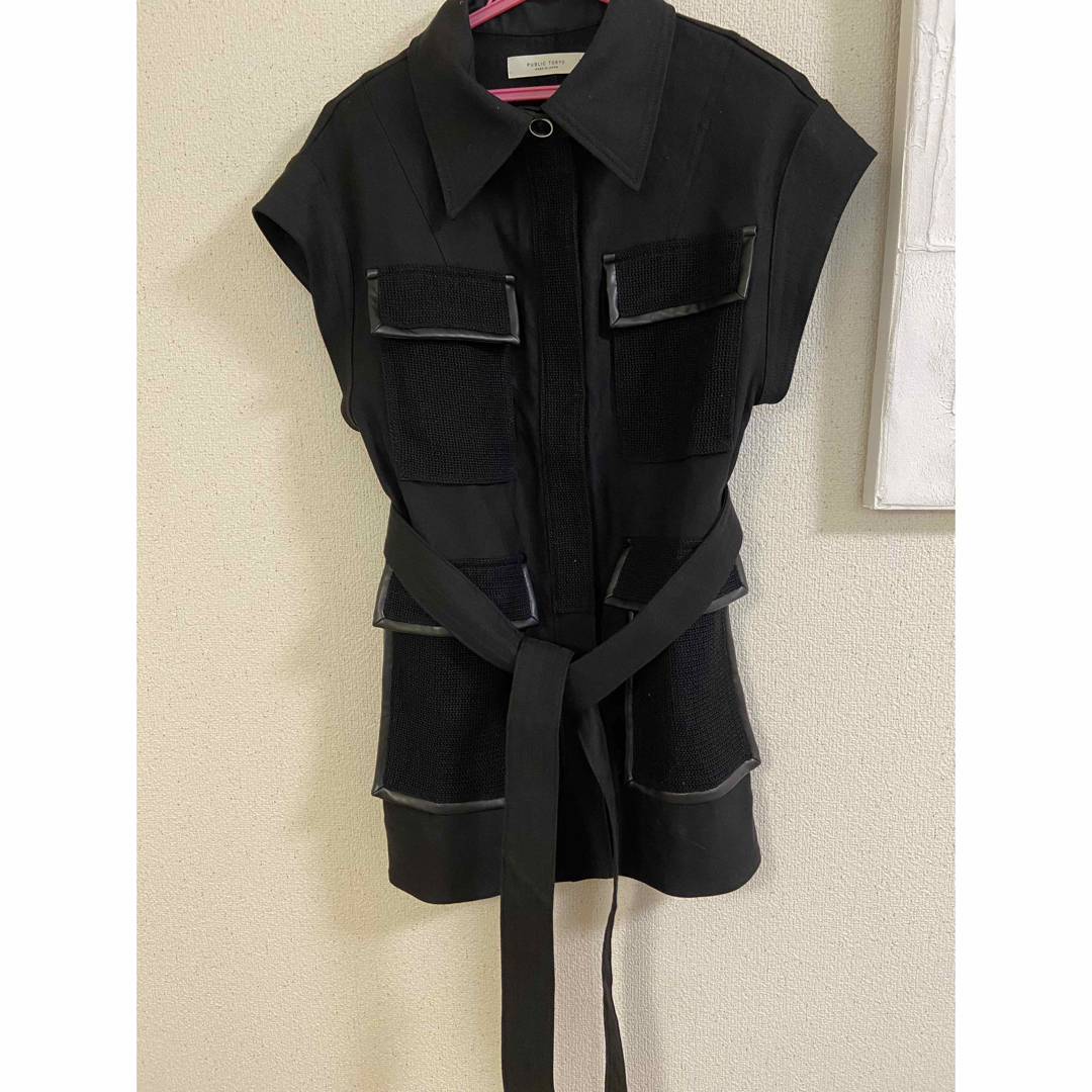 【超美品】【セットアップ対応】リネンワークジレベスト