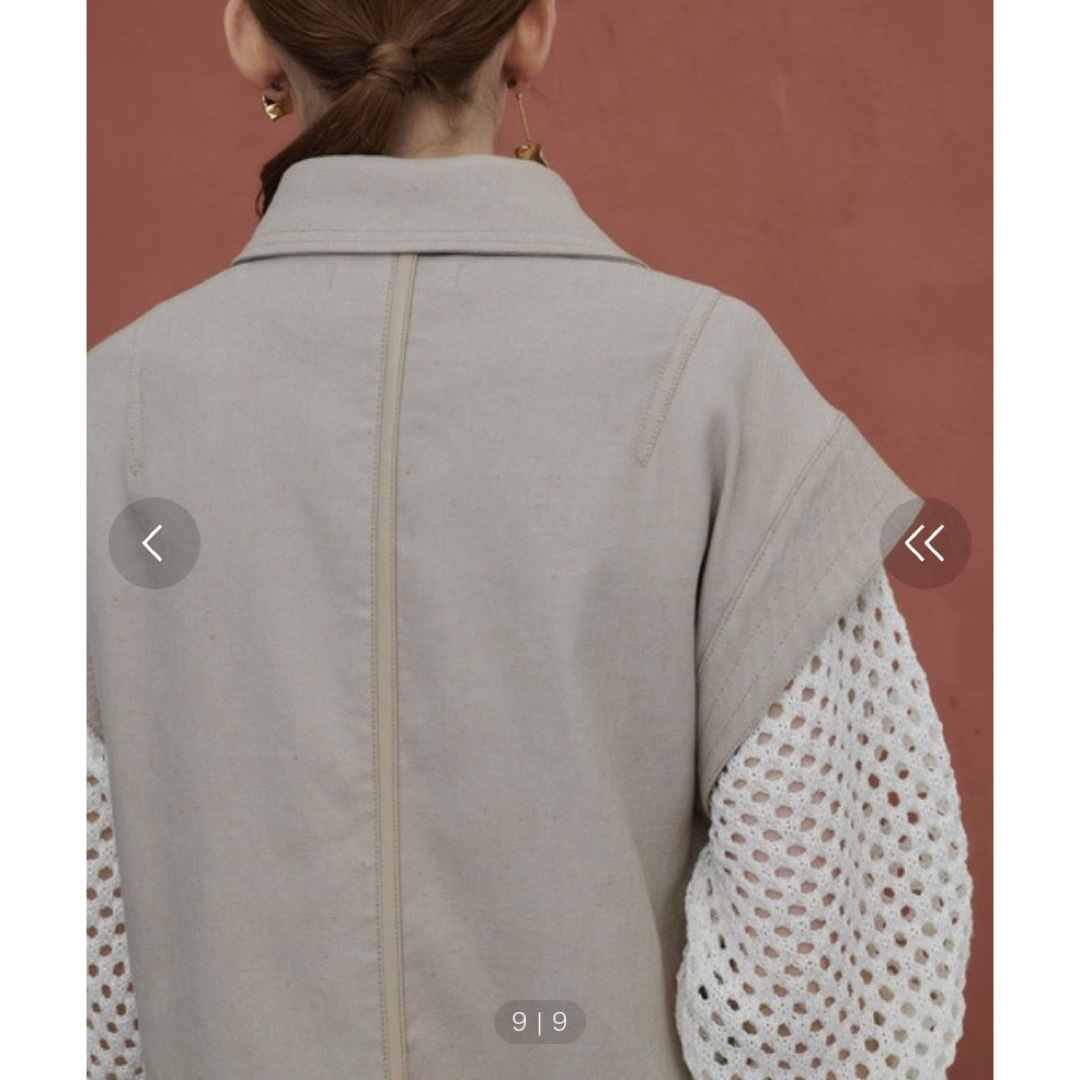 【超美品】【セットアップ対応】リネンワークジレベスト