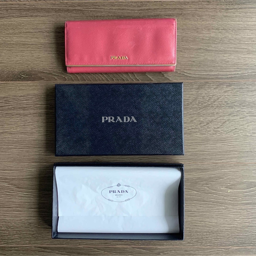 PRADA プラダ サフィアーノ 長財布 メタル ピンク 1
