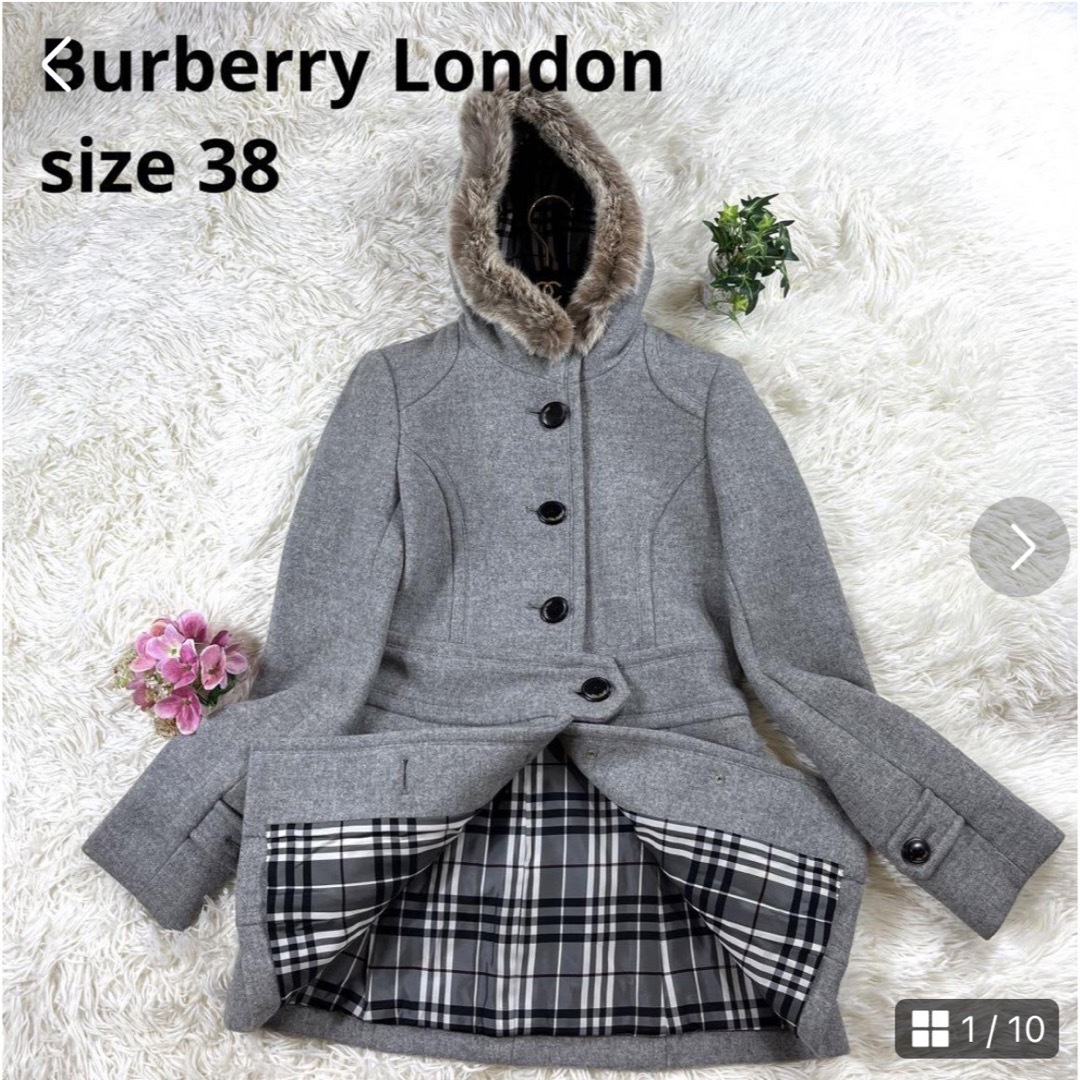 BURBERRY BLUE LABEL - 【Burberry London】（38）コート アンゴラ