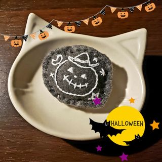 ＊HALLOWEENブローチ＊　ジャックオランタン　カボチャ　かぼちゃ　シンプル(その他)