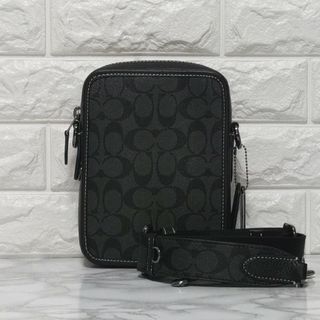 コーチ(COACH)のCOACH コーチ ショルダーバッグ メンズ クロスボディ ブラック 新作 新品(ボディーバッグ)