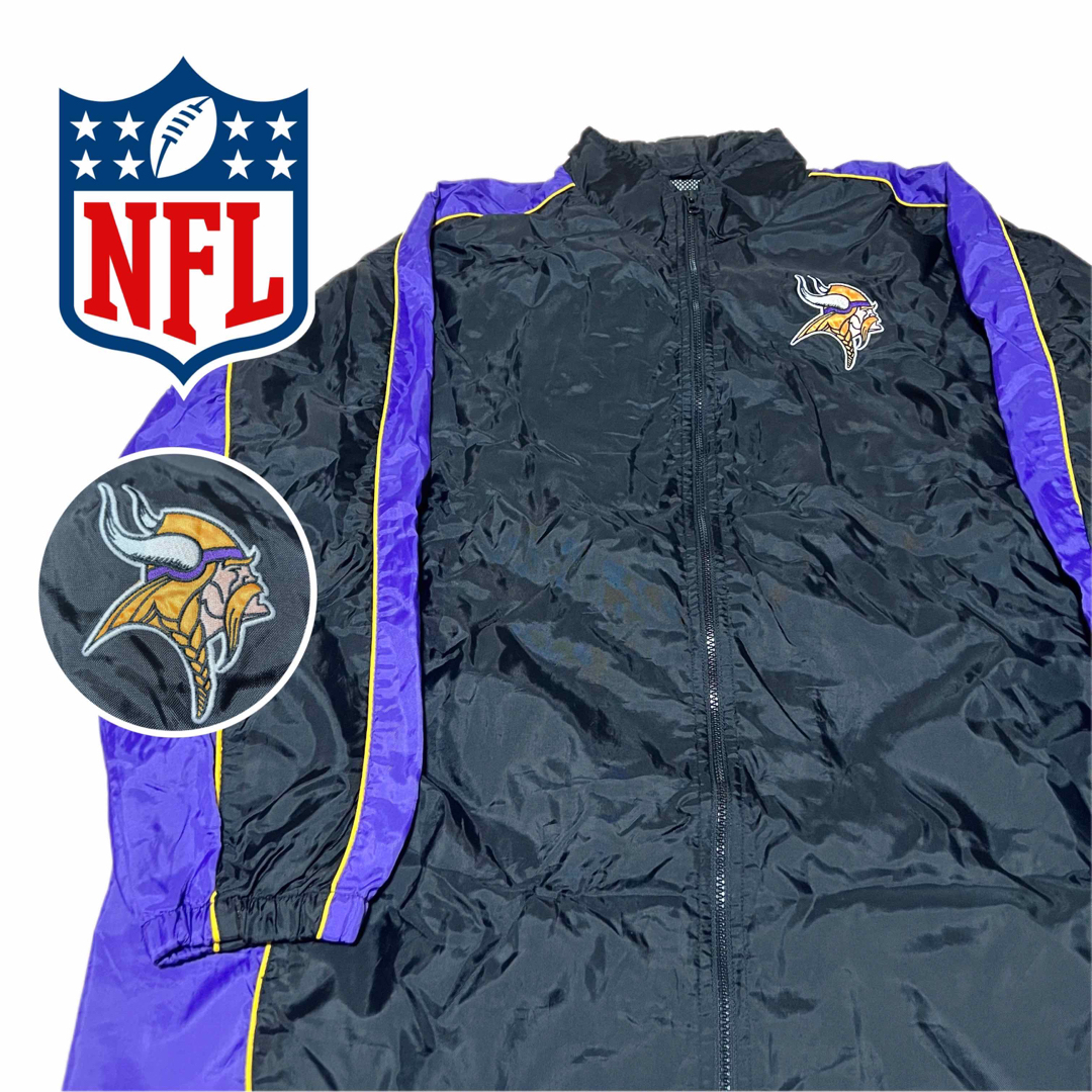 希少☆NFL Minnesota Vikings 90s ナイロンジャケット-