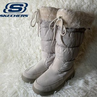 スケッチャーズ 白ロングブーツ