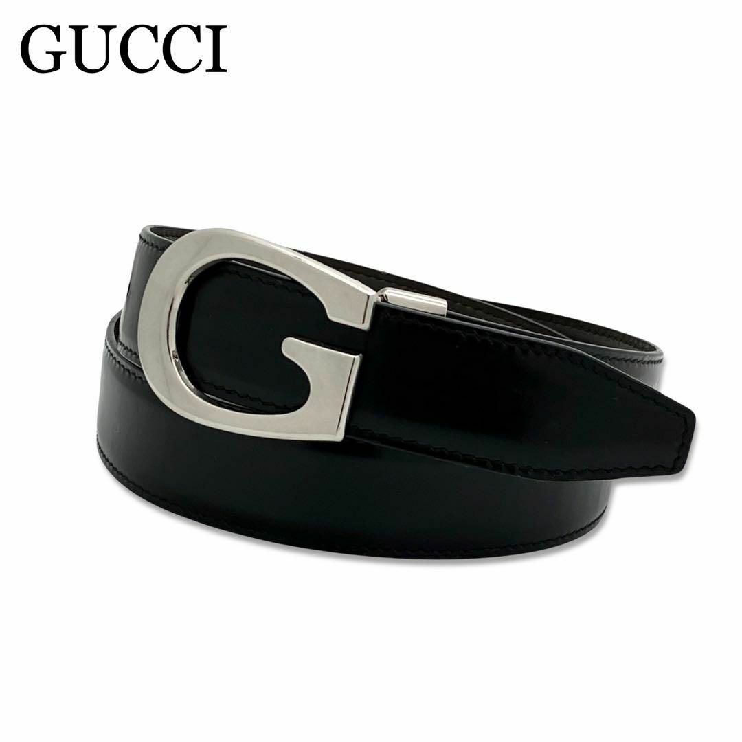 Gucci - グッチ レザー シルバー ベルト サイズ 80・32 メンズ ベルト