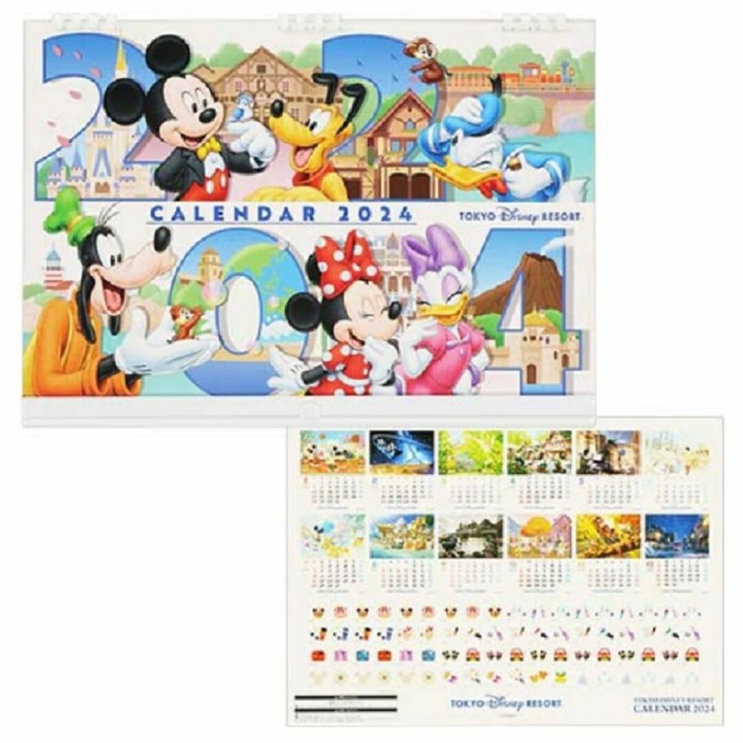 ミッキー＆フレンズ 壁掛けカレンダー 2024年令和6年東京ディズニーリゾートサ