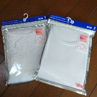 ユニクロ(UNIQLO)のユニクロ UNIQLO ヒートテック クルーネックT(九分袖)  2枚(Tシャツ/カットソー(七分/長袖))