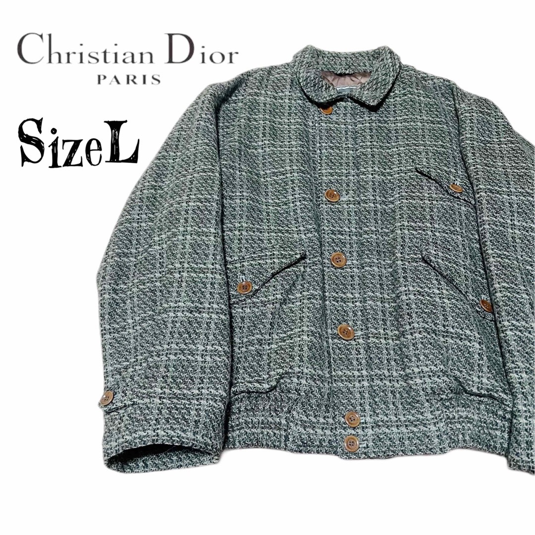 Christian Dior(クリスチャンディオール)の希少サイズL★Christian Dior ディオール チェック柄 ブルゾン メンズのジャケット/アウター(ブルゾン)の商品写真