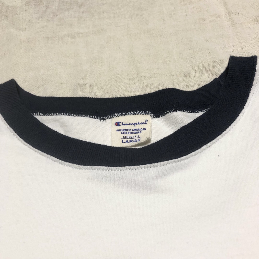 【希少】Champion チャンピオン クレイジーパターンリンガーTシャツ L 6