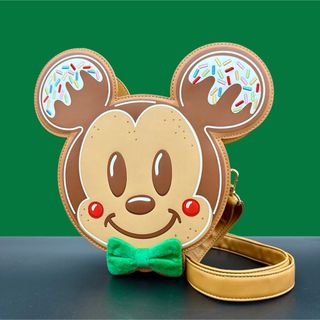 ディズニー(Disney)のloungefly ラウンジフライ ミッキー ジンジャーブレッド バッグ(ショルダーバッグ)