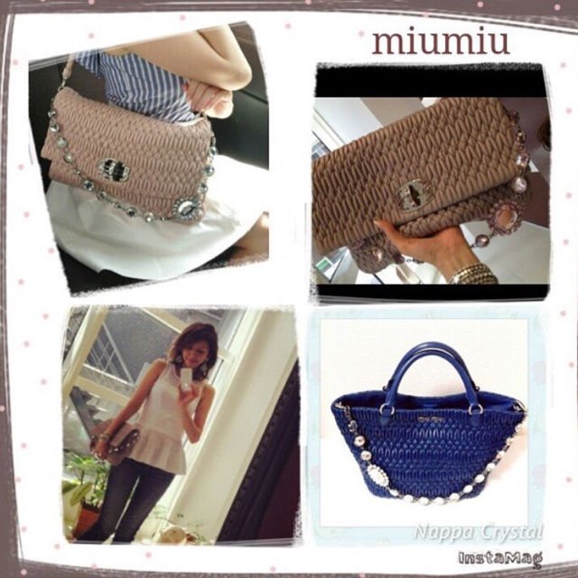 miumiu(ミュウミュウ)の◈専用◈miumiu ナッパクリスタル 5way ミュウミュウ レディースのバッグ(クラッチバッグ)の商品写真