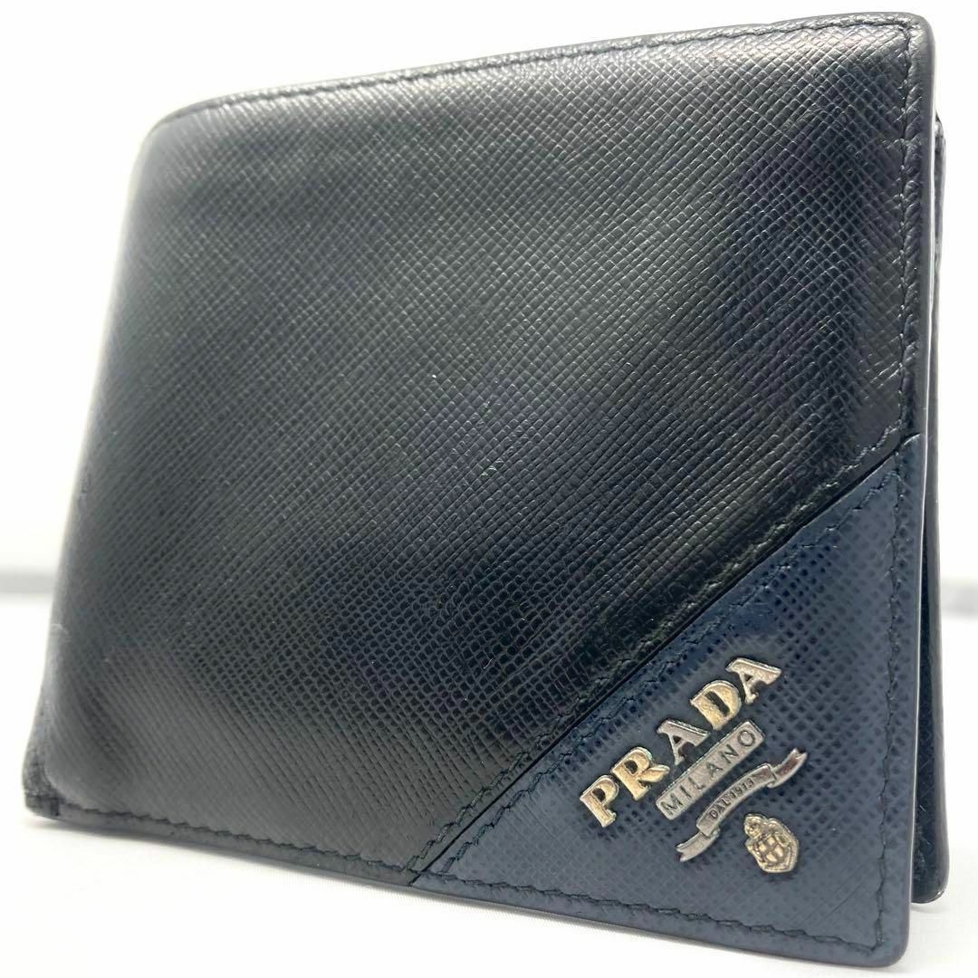 PRADA - 【現行モデル】プラダ 折り財布 サフィアーノ レザー 三角