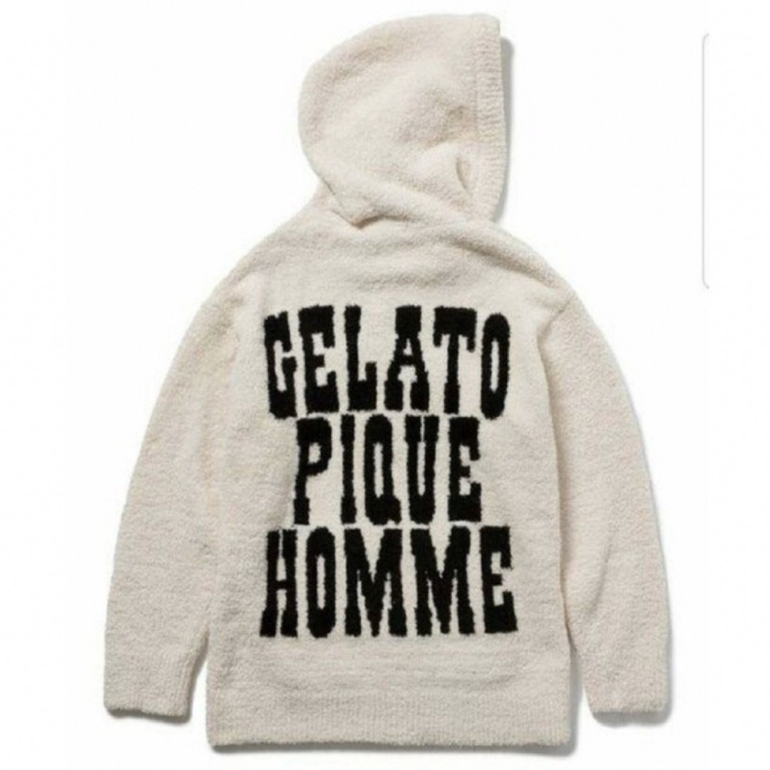 新品gelato pique HOMME パウダービッグロゴパーカー