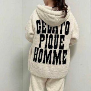 ジェラートピケ(gelato pique)のGELATO PIQUE HOMME パウダービッグロゴ パーカー ジェラピケ(ルームウェア)