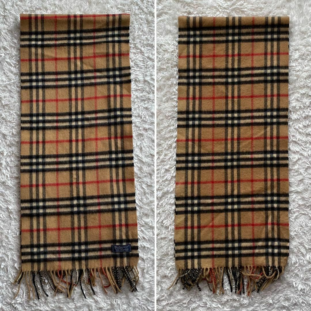 1 美品 バーバリー BURBERRY マフラー カシミヤ100% ノバチェック-