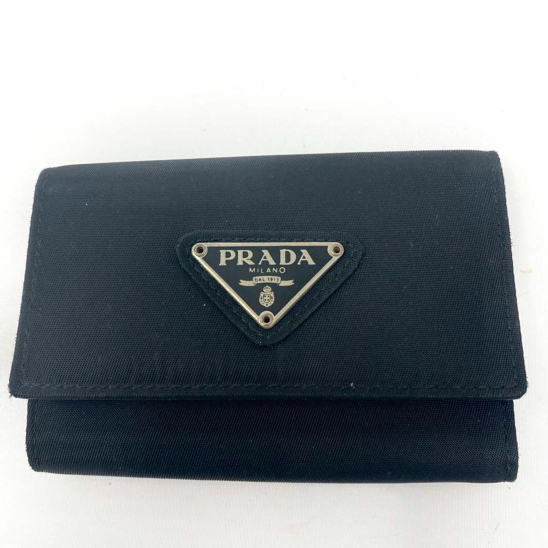 PRADA - プラダ キーケース 6連 三角ロゴ プレート ナイロン