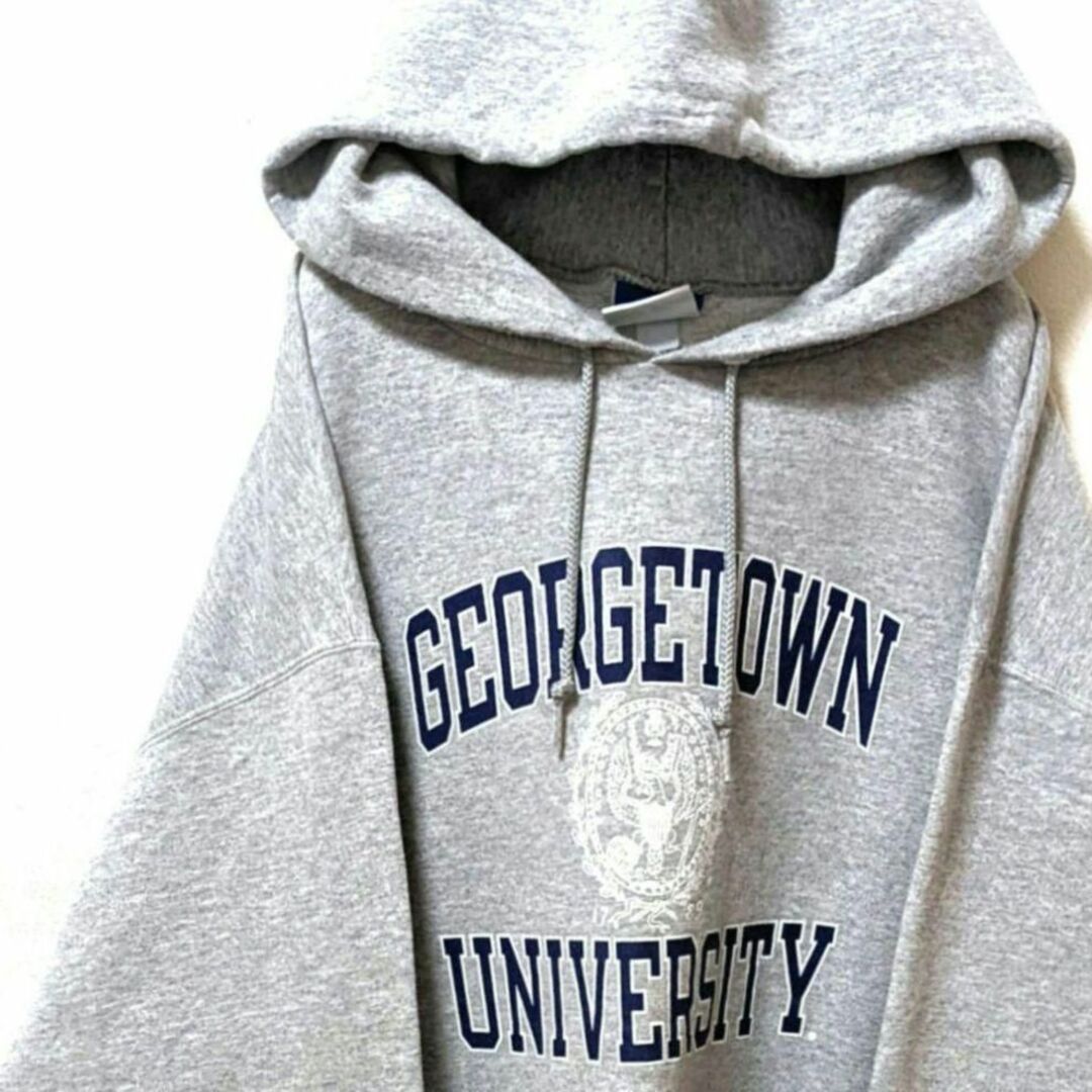 チャンピオン ジョージタウン大学カレッジ スウェットパーカー グレー灰色L