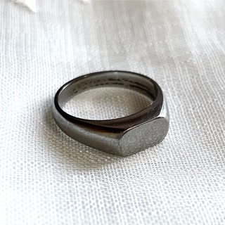シルバーリング 指輪 シンプル モダンデザイン 7号 ユニセックス 男女兼用(リング(指輪))