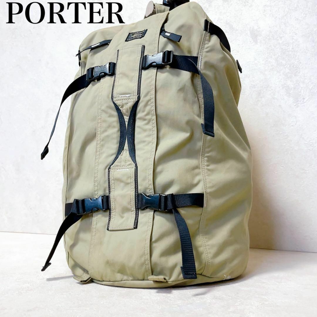 良品✨PORTER　ポーター　バックパック　リュック　大容量　旅行　キャンプ　緑