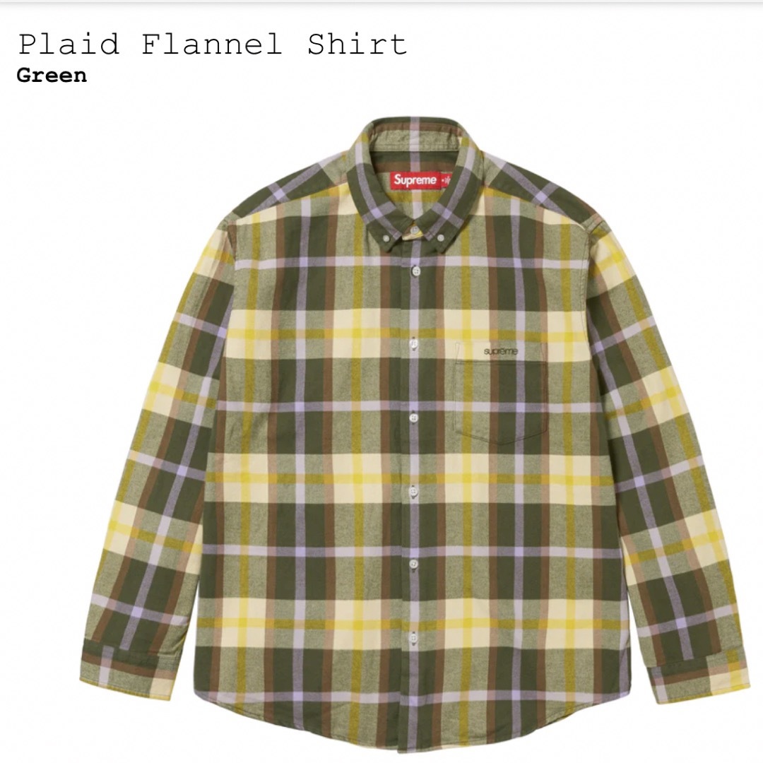 supreme Plaid Flannel Shirt Ｍサイズ